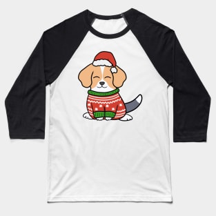 Christmas Sweater Beagle Baseball T-Shirt